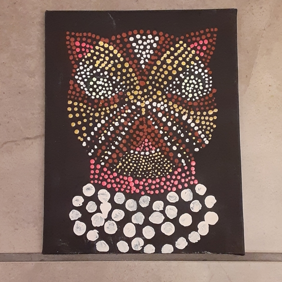 Other - Pearl the cat acrylic dot art